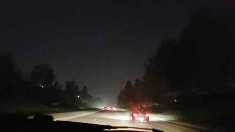 2 May 2026 Long Beach, California - Driving Interstate Freeway Mountain Street Stock Footage 345537001