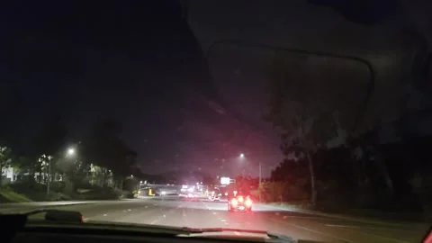 2 May 2026 Long Beach, California - Driving Interstate Freeway Mountain Street Stock Footage 345537010
