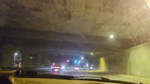 2 May 2026 Long Beach, California - Driving Interstate Freeway Mountain Street Stock Footage 345537059