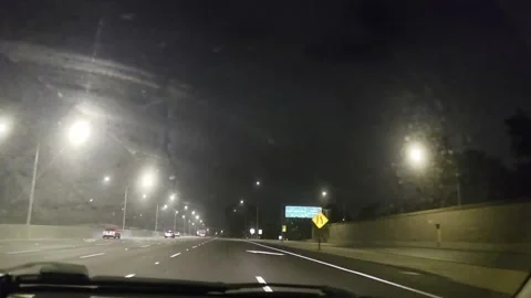 2 May 2026 Long Beach, California - Driving Interstate Freeway Mountain Street Stock Footage 345540474