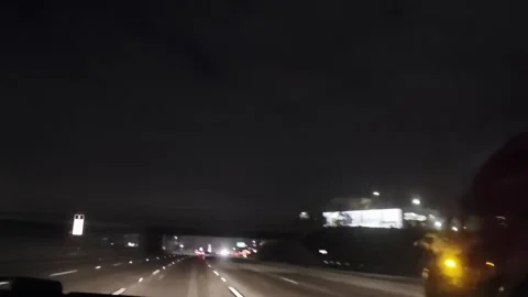 2 May 2026 Long Beach, California - Driving Interstate Freeway Mountain Street Stock Footage 345540511
