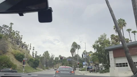 2 May 2026 Long Beach, California - Driving Interstate Freeway Mountain Street Stock Footage 345681708
