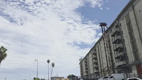 2 May 2026 Long Beach, California - Driving Interstate Freeway Mountain Street Stock Footage 345684275