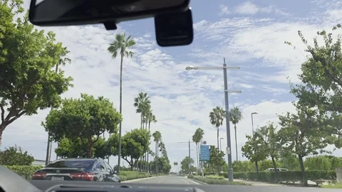 2 May 2026 Long Beach, California - Driving Interstate Freeway Mountain Street Stock Footage 345684335