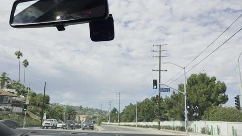 2 May 2026 Long Beach, California - Driving Interstate Freeway Mountain Street Stock Footage 345684939