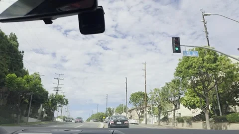2 May 2026 Long Beach, California - Driving Interstate Freeway Mountain Street Stock Footage 345686102