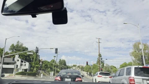 2 May 2026 Long Beach, California - Driving Interstate Freeway Mountain Street Stock Footage 345686103