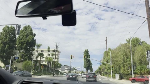 2 May 2026 Long Beach, California - Driving Interstate Freeway Mountain Street Stock Footage 345686117