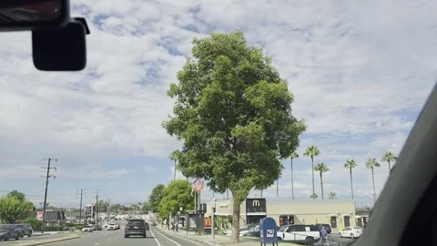 2 May 2026 Long Beach, California - Driving Interstate Freeway Mountain Street Stock Footage 345686121