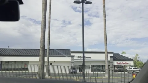 2 May 2026 Long Beach, California - Driving Interstate Freeway Mountain Street Stock Footage 345686125