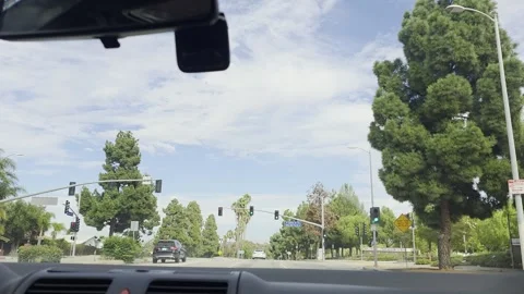 2 May 2026 Long Beach, California - Driving Interstate Freeway Mountain Street Stock Footage 345686204