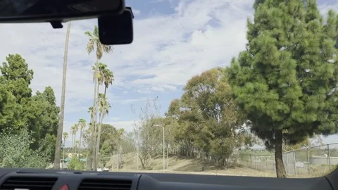 2 May 2026 Long Beach, California - Driving Interstate Freeway Mountain Street Stock Footage 345686214