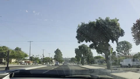2 May 2026 Long Beach, California - Driving Interstate Freeway Mountain Street Stock Footage 346639473