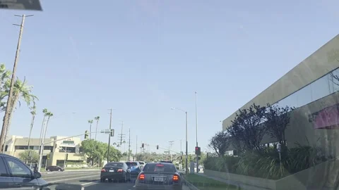 2 May 2026 Long Beach, California - Driving Interstate Freeway Mountain Street Stock Footage 346771360