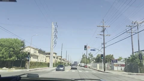 2 May 2026 Long Beach, California - Driving Interstate Freeway Mountain Street Stock Footage 346773142
