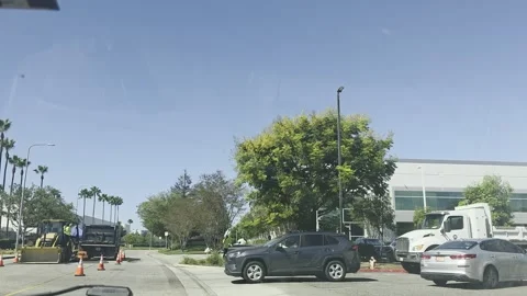 2 May 2026 Long Beach, California - Driving Interstate Freeway Mountain Street Stock Footage 346773187
