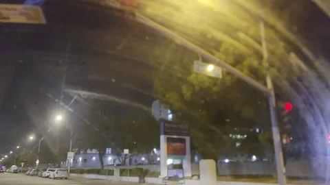 2 May 2026 Long Beach, California - Driving Interstate Freeway Night Street Stock Footage 346775646