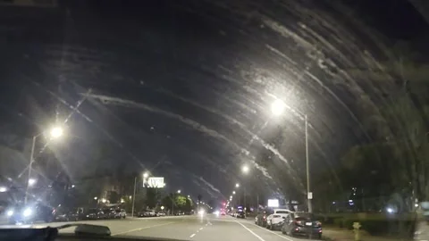 2 May 2026 Long Beach, California - Driving Interstate Freeway Night Street Stock Footage 346775670