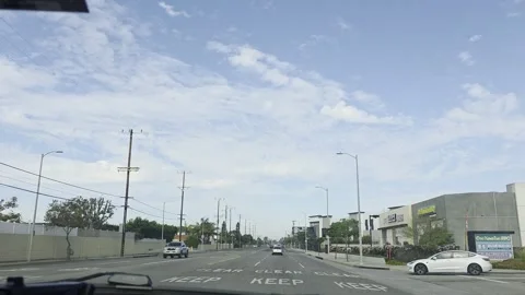 2 May 2026 Long Beach, California - Driving Interstate Freeway Mountain Street Stock Footage 346777456
