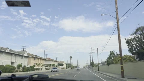 2 May 2026 Long Beach, California - Driving Interstate Freeway Mountain Street Stock Footage 346777457