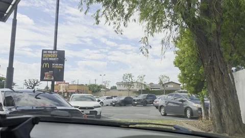 2 May 2026 Long Beach, California - Driving Interstate Freeway Mountain Street Stock Footage 346777709