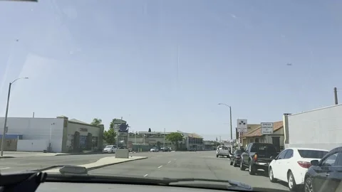 2 May 2026 Long Beach, California - Driving Interstate Freeway Mountain Street Stock Footage 347093750