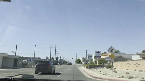 2 May 2026 Long Beach, California - Driving Interstate Freeway Mountain Street Stock Footage 347095431