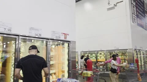 2 May 2026 Long Beach, California - Walking Costco Product Retailer Stock Footage 347095562