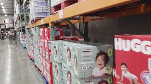 2 May 2026 Long Beach, California - Walking Costco Product Retailer Stock Footage 347095573