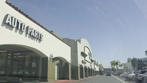 2 May 2026 Long Beach, California - Driving Interstate Freeway Mountain Street Stock Footage 347097049