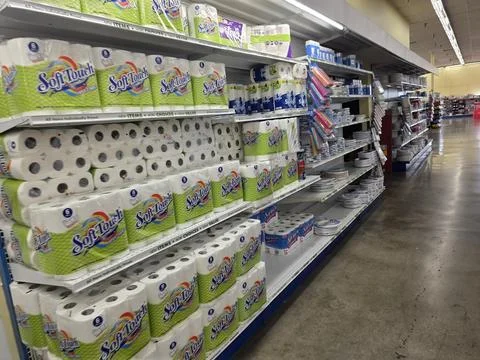 2 May 2026 Long Beach, California - Walking Inside of Grocery Retailer Store Фото