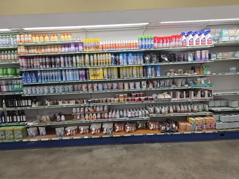 2 May 2026 Long Beach, California - Walking Inside of Grocery Retailer Store Stock Photos