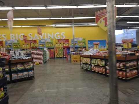 2 May 2026 Long Beach, California - Walking Inside of Grocery Retailer Store Stock Photos
