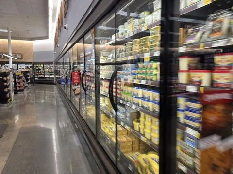 2 May 2026 Long Beach, California - Walking Inside of Grocery Retailer Store Stock Photos