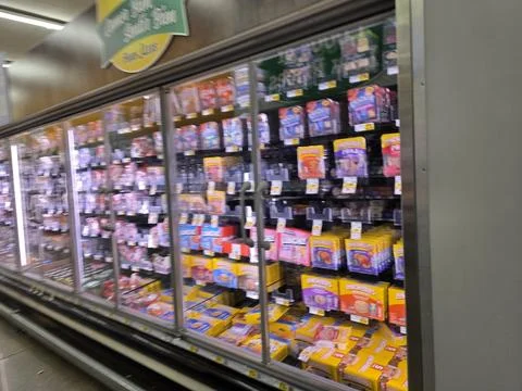 2 May 2026 Long Beach, California - Walking Inside of Grocery Retailer Store Фото