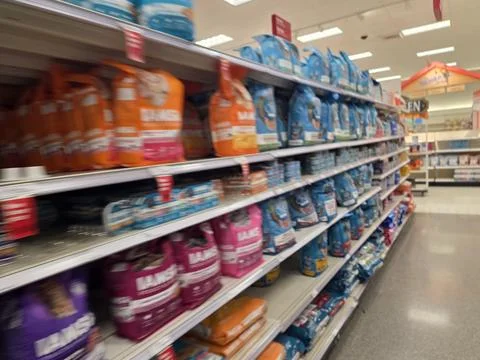 2 May 2026 Long Beach, California - Walking Inside of Grocery Retailer Store Фото