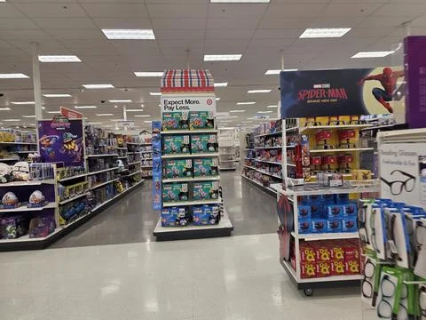2 May 2026 Long Beach, California - Walking Inside of Grocery Retailer Store Фото
