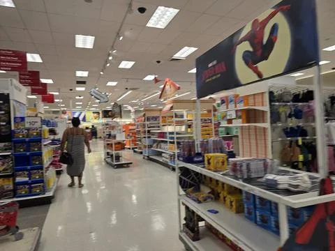 2 May 2026 Long Beach, California - Walking Inside of Grocery Retailer Store 写真素材