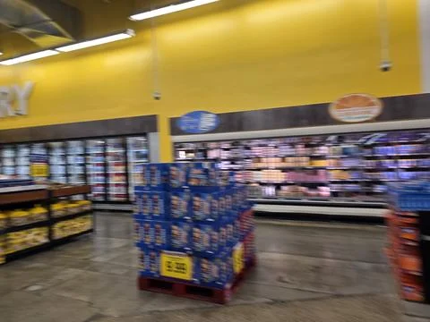 2 May 2026 Long Beach, California - Walking Inside of Grocery Retailer Store 写真素材