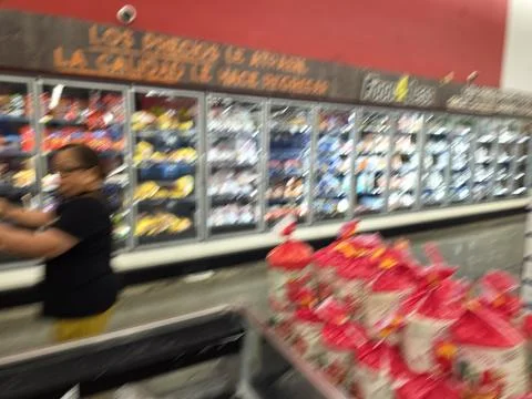 2 May 2026 Long Beach, California - Walking Inside of Grocery Retailer Store 写真素材