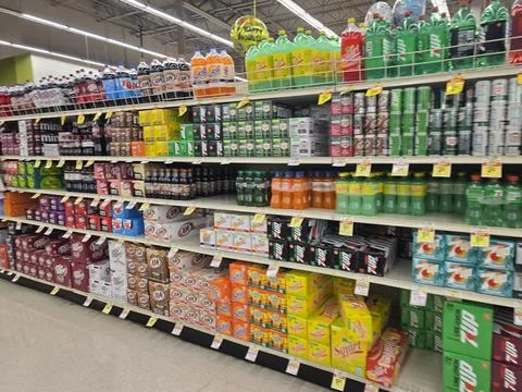 2 May 2026 Long Beach, California - Walking Inside of Grocery Retailer Store Stock Photos