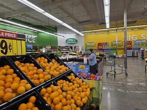 2 May 2026 Long Beach, California - Walking Inside of Grocery Retailer Store Photos