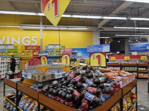 2 May 2026 Long Beach, California - Walking Inside of Grocery Retailer Store Фото
