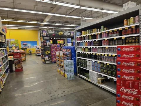2 May 2026 Long Beach, California - Walking Inside of Grocery Retailer Store Stock Photos
