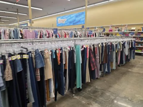2 May 2026 Long Beach, California - Walking Inside of Grocery Retailer Store Stock Photos
