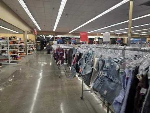 2 May 2026 Long Beach, California - Walking Inside of Grocery Retailer Store Фото