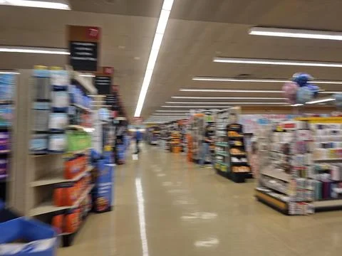 2 May 2026 Long Beach, California - Walking Inside of Grocery Retailer Store Stock Photos
