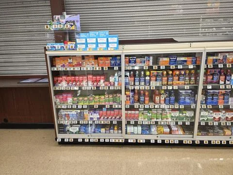2 May 2026 Long Beach, California - Walking Inside of Grocery Retailer Store Stock Photos
