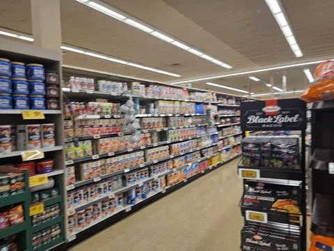 2 May 2026 Long Beach, California - Walking Inside of Grocery Retailer Store Photos
