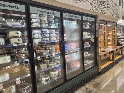 2 May 2026 Long Beach, California - Walking Inside of Grocery Retailer Store Stock Photos